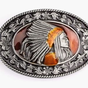 New unique Native American belt buckle